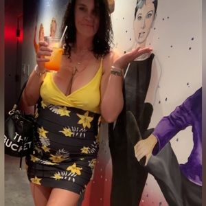 Deep V Neck Spaghetti Strap Floral Print Bodycon Mini Dress Evening Party Dress